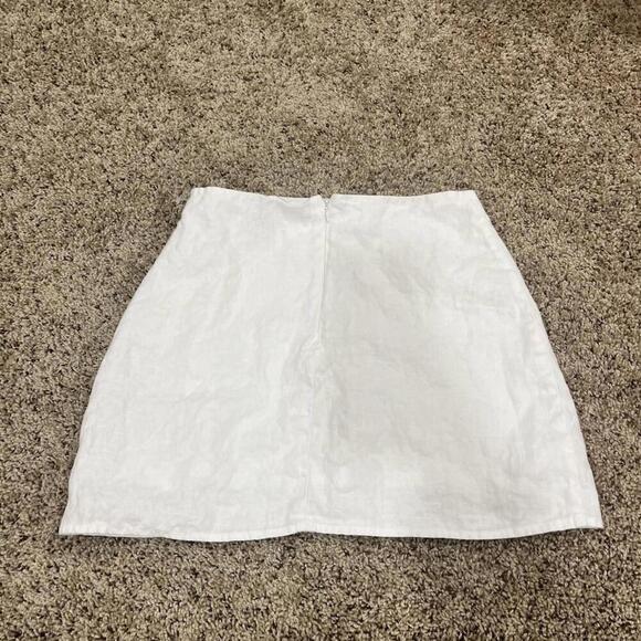 Reformation Veranda White Linen Mini Skirt - Picture 5 of 5